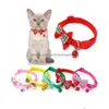 Collari per cani Collari per guinzagli Fiocco Collare per animali regolabile Beautif Cravatta con campane Regalo di festa per cucciolo e gatto Inventario all'ingrosso Dr Dhrqp