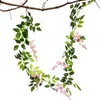 Dekorativa blommor 2st 2m Wisteria Artificial Flower Vine Wreath Wedding Arch Decoration Fake Plant Leaf Rattan Outdoor Home Office El