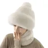 Berets Mens Hat And Gloves Women Windproof Scarf Winter Warm Set Soft Knitted H Cap