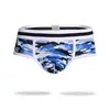 Underpants Sexy Underwear Men Briefs Panties Middle Waist Camouflage Printed Cotton Comfortable