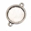composants de bijoux Liens Types de connecteurs pour les bracelets de bijoux Watch Vintage Silver Round Glass Cabochon bricol