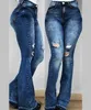 Frauen Jeans Hohe Taille Flare Für Frauen Mode Dünne Hebe Butt Elastische Denim Lange Hosen S 2XL Global Drop 221206