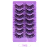 Curly Thick Mink False Eyelashes Naturligt mjuk och livlig återanvändbar handgjorda flerskikt 3D falska fransar Extensions Messy Crisscross Eyes Makeup Accessory