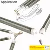 12 feet long cable 2 Sides Pin Wire Connector T8 Tube Connectors Tubes Link LED Extension Cord