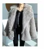 Fourrure pour femmes ZMPDXY Designers Hiver Teddy Manteau Dames En Peluche Élégant Rue Mode Revers Veste Fourrure Faux Femmes