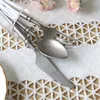 Servis uppsättningar Western Matte Silver Unbreakable rostfritt stål middag Faqueiro Inox Completo Kitchen Cutery Of50DC