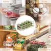 Depolama Şişeleri Buzdolabı Organizatör Seti Mutfak Kiler Dolap Rafları için Tutamaklı İstiflenebilir Küçük Kutular