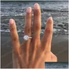 Solitaire Ring Fashion Gemstone Diamond Ring Bride Engagement Wedding Rings Designer Jewelry Women Christmas Gift Drop Delivery Dhis2