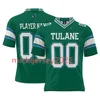 Blake Gunter Josh Remetich Tulane Football Jerseys Taylor Love AJ Hampton Tyler Grubbs Dontae Fleming Shedro Louis Tulane Green Wave Jerseys Custom Stitched Mens