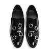 Classic Black Patent Leather Ponto Men Sapatos formais Plus Size Wedding Prom Dress Shoes Man Slip On Casual Business Shoes