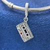 2021 NEW SPRING 925 STERLING SILVER VINTAGE CASSETTE DANGLES PENDANT CHARM BEAD FITS EUROPEAN PANDORA JEWELRY CHARMブレスレット