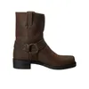 Laarzen heren winter vintage pu warme schoenen riem gesp gew.