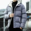 Jaqueta masculina de Parkas Parka com capô espessante de outono de inverno Puffer de casaco quente roupas de moda de moda de clima frio 221207