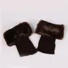 Poussines de genou Femmes d'hiver Chaussettes de chaussures en fausse fourrure chaleureuses crochet pointes en tricot de couleur de couleur de mode de mode 2022 Arrivées