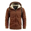 Hommes Vestes Hommes Hiver En Plein Air Jet Ski Premium Neige Chaud Veste Manteau Hommes Outwear Casual À Capuche En Laine D'agneau Épaissir Solide Couleur Parka Plus La Taille 221205