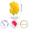 Hair Accessories 3.7 Inch Solid Big Flower Headband Band For Children Girls Bows Hoop Grosgrain Ribbon Handmade