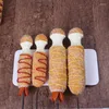 صانعي الخبز مزيف وجبات خفيفة كوريا الدعائم نموذج محاكاة غذاء الكلب الجبن عصا عينة كبيرة مصرعة بالفرشاة