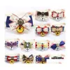 Dog Collars Leashes Cat Collars With Bells Bow Tie Cats Safety Elastic Bowtie Bell Mti Colors Pet Supplies Puppy Kitten Bowknot Co Dhdia