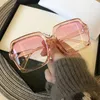 Sunglasses Vintage Oversize Square Sunglasses Women Luxury Brand Big Frame Women Sun Glasses Black Fashion Gradient Female Glasses Oculos YQ231025