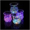 Weingläser 7 Unzen LED blinkendes Wasserglas Ananasförmiges Wasser Sensing Blitzlicht Leuchtendes Weinbier-Getränkeglas Tasse Home Party Dhejp