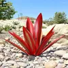 Decorative Flowers Tequila Rustic Sculpture 14 Inches/35 Cm Rustproof Small Metal Agave Garden Yard Lawn Home Outdoor Patio Ornament Decor 2