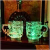 Бокалы для вина винные бокалы светодиодные флэш -волшебные цвета смены дракона чашка вода активированная световая пивная кофе для виски для барной кружки путешествия Gi Dhu05