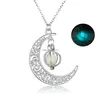 Médaillons Essentials Collier Diffuseur D'huile Glow In The Dark Aromathérapie Flottant Médaillons Lune Pendentif Colliers Pour Femmes Mode Juif Dhlc7