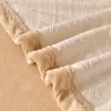 Ensembles de literie Ensemble de luxe hiver chaud velours doux housse de couette drap et taie d'oreiller King Size jupe de couette 4 pièces