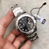 U1 공장 남성 시계 회색 다이얼 사파이어 유리 스테인리스 스틸 스트랩 자동 기계 운동 40mm 남자 손목 시계