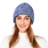 Baskar stickande hatt f￶r kvinnor titeln boxning hattar m￤n coola stickat mode vinter fast f￤rg grov ull enkel