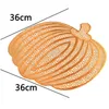 Table Mats Halloween Pumpkin Golden American Placemat Cutout Insulation Non-slip Pvc Coffee Decorative Kitchen Creative 4pcs