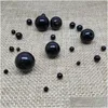 ABS 320mm ABS Black Color Imitation Pearl Beads Round Acrylic For Jewelry Making Halsband Armband DIY POCHEOM PROSERA 2064 Q2 Drop Deliver DHE78