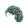 Beanie/Kafatası Kapakları Afrika Baskı Ankara Bonnet Moda Lekesi Çocuklar İçin Büyük Beanies Çocuk Uyku Başlığı Başlık Headwrap Şapka Saçma Sarma Accessori Dhu2o