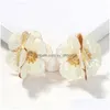 Stud Fashion White Color Flower Stud Earring For Women bloemen oorbellen Boheemse statement sieraden accessoires geschenken drop levering dhs9z