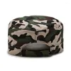 Boinas de alta calidad Casual Camo Flat Top Hat Gorras militares ajustables Hombres Mujeres Cadet Army Cap Vintage Hats Bone Man