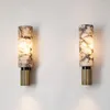 Vägglampkonstdesign marmorlampor moderna applikationer mural AC110v 220v LED -lampor för vardagsrum och sovrum