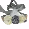 Ceintures Satin Fleur Sash Ceinture Demoiselle D'honneur Po Prop Bébé Fille Douche Shabby Dentelle De Mariée Accessoires De Mariage