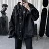 Vestes pour hommes GODLIKEU printemps automne à manches longues noir surdimensionné Harajuku Denim Jeans veste hommes vêtements mode coréen hauts 221206