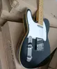 Guitare électrique noire à 6 cordes pour gaucher, avec Pickguard blanc, manche en érable personnalisable