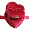 Heart Shaped Jewelry Box Velvet Ring Pendant Boxes Earrings Display Case Jewelry Storage Holder for Proposal Engagement