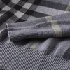 Pulls pour hommes T-shirt European Fashion Luxury Luxury Plaid à manches courtes Shirt Round Neck Knitwear Automne et Pulls d'hiver Pullor Pullover Pullor pour hommes Z6FD