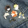 Broches 3-9 PCs/Conjunto Ciência Plant Game Themes Thresel Pins Sets Pin de lapela de metal de cartoon para roupas Presentes de mochila