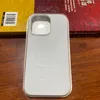 Coque en silicone liquide pour iPhone, compatible modèles 15, 14, 13, 12, 11 pro max, X, XS MAX, XR, 8, 7 Plus, couverture unie, esthétique, caoutchouc, boîte sans logo