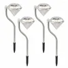 4pcs Solar Garden Outdoor LED Decoractive For Walkway Lighting/Landscape/Patio/Yard/Driveway/Garden Light