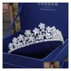 Tiaras Bridal Tiaras Crowns With Zirconia Jewelry Girls Evening Prom Party Piece Pageant Crystal Wedding Drop Delivery Hairjewe Dhgbe