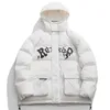 Hommes Down Parkas Hiver À Capuche Hommes Hip Hop Lettre Imprimé Épaissir Chaud Puffer Veste High Street Harajuku Casual Bubble Manteaux Outwear 221207