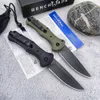 Benchmade 9070 Claymore Auto knife 3.34/ CPM-D2 Drop Point Blade Ranger Green Nylon Wave Fiber Handles Outdoor Camping Survival Self-defense Automatic Tactical Tool