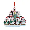 Kerstdecoraties kerstboomdecoratie hars legering Diy wensen familie Santa Claus Snowflake Snowman Penguin Friends Ornament DHQE8