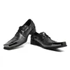 Italian Square Toe Male Brogue Real Leather Formal Dress Plus Size Men Lace Up Office Business Oxford Shoes