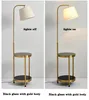 Floor Lamps Modern Luxury Bedroom Lamp With Footswitch Study Standing Table Living Room El Wireless Charging Indoor